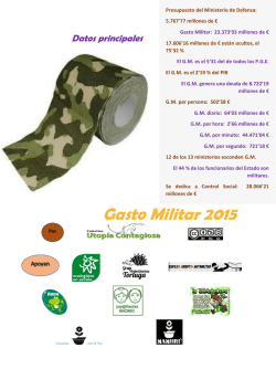 Informe Gasto Militar 2015 por el colectivo Utop&iacute;a