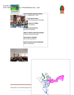 plan de desarrollo viot&aacute; territorio de paz y prosperidad 2012 &ndash; 2015