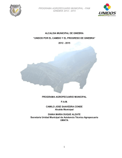 PROGRAMA AGROPECUARIO MUNICIPAL