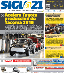 Acelera Toyota producci&oacute;n de Tacoma 2015