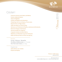 MEN&Uacute;S-C&Oacute;CTELES 2015 BAJA