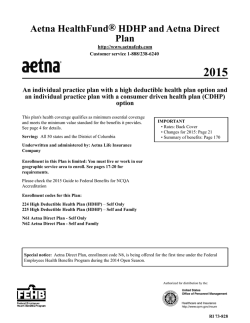 Aetna HealthFund&reg; HDHP and Aetna Direct Plan