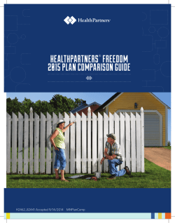 HealthPartners Freedom 2015 Plan Comparison Guide
