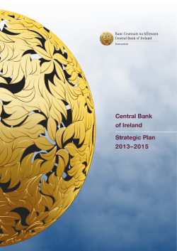 Central Bank of Ireland Strategic Plan 2013&ndash;2015