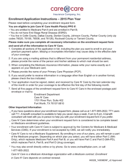 Enrollment Application Instructions &ndash; 2015 Plan Year