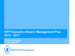 Management Plan 2015 - WFP Remote Access Secure Services
