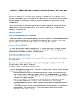 Guideline for Required Statement of Attestation, QHP Issuers, 2015