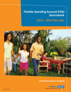 Flexible Spending Account (FSA) Sourcebook 2014 &ndash; 2015 Plan Year