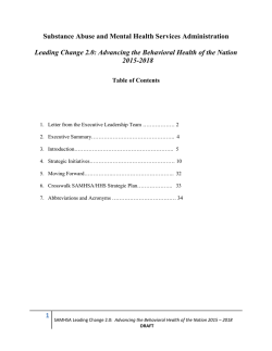 Leading Change 2.0 - Substance Abuse and Mental Health
