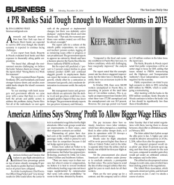 4 PR Banks Said Tough Enough to Weather Storms in 2015