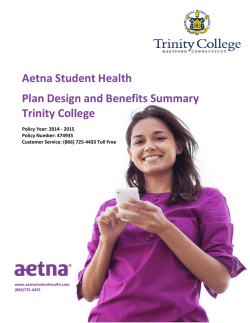 2014-2015 Plan Design and Benefits Summary