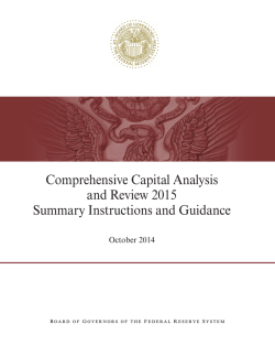 Comprehensive Capital Analysis and Review 2015