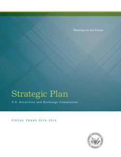 SEC Strategic Plan for Fiscal Years 2010&ndash;2015