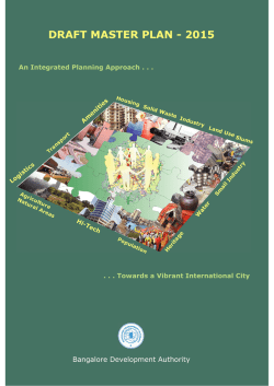 DRAFT MASTER PLAN - 2015 - Bangalore Development Authority