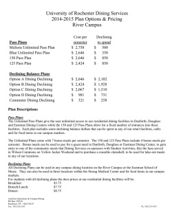 University of Rochester Dining Services 2014