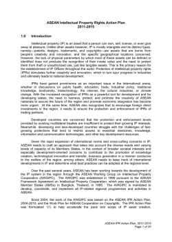 (IPR) Action Plan 2011-2015