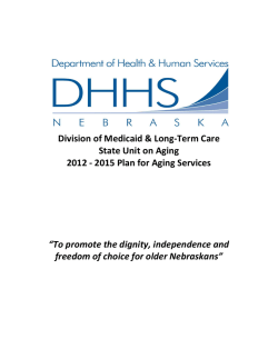 Nebraska State Plan on Aging &ndash; 2012-2015
