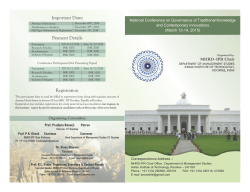 National Conference on "Governance of Traditional Knowledge and