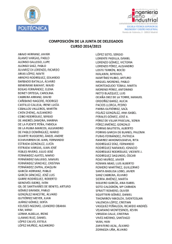 COMPOSICI&Oacute;N DE LA JUNTA DE DELEGADOS CURSO 2014/2015