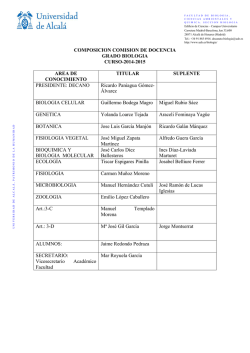 Composici&oacute;n Comisi&oacute;n de Docencia Grado Biolog&iacute;a (PDF)