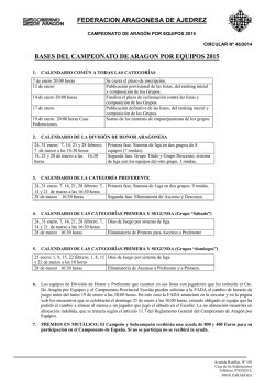 Bases del Campeonato de Arag&oacute;n por Equipos 2015