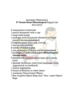 4th Grade-Dual/Monolingual - Lancaster Elementary School