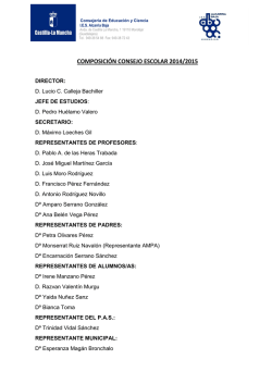 COMPOSICI&Oacute;N CONSEJO ESCOLAR 2014/2015