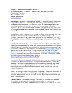 Span E-2 sec 1 Morgenstern 2015 syllabus - iSites