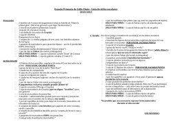 Escuela Primaria de Little Chute - Lista de &uacute;tiles escolares 2014-2015