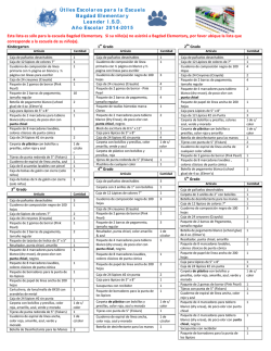 &Uacute;tiles Escolar es par a la Escuela Bagdad Elementar y Leander I