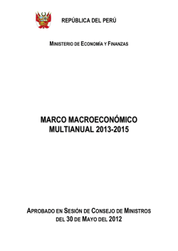 marco macroecon&oacute;mico multianual 2013-2015