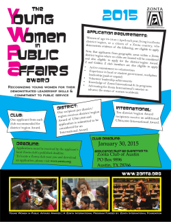 2015 YWPA poster.indd - Zonta Club of Austin