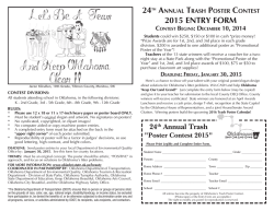 2015 ENTRY FORM - Oklahoma Department of Transportation
