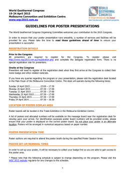 Poster Presentation Guidelines