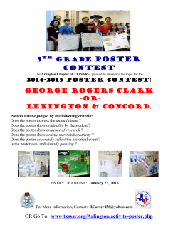 Contest - Texas Society, Sons of the American Revolution