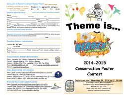 2014-2015 Conservation Poster Contest