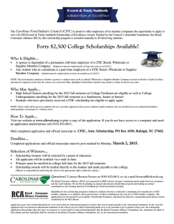 Scholarship 2015 Poster.pub - Carolinas Food Industry Council