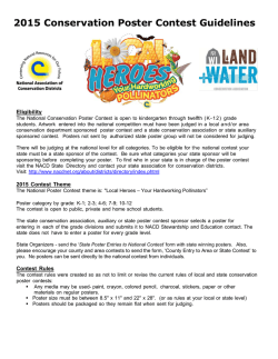 2015 Conservation Poster Contest Guidelines