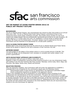 ART ON MARKET ST KIOSK POSTER SERIES 2015/16 PUBLIC