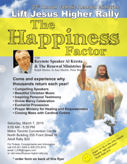 2015 Poster - Lift Jesus Higher Rally