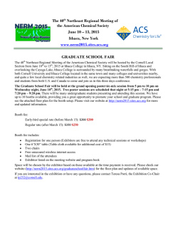 Grad Fair Application - 2015 Northeast Regional Meeting
