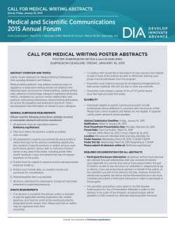 Read Poster Submission Details and Guidelines