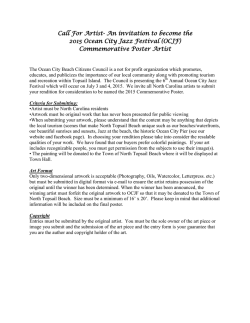 Commemorative Poster Artist - 2014 Ocean City Jazz Festival