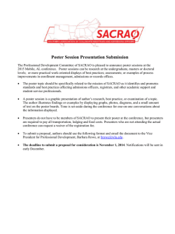 Poster Session Presentation Submission