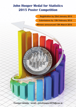 John Hooper Medal for Statistics 2015 Flyer (PDF 1343KB)