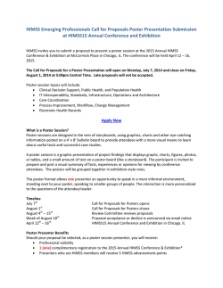 HIMSS Emerging Professionals Call for Proposals Poster