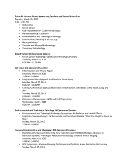 SIG Sponsored Sessions EB 2015