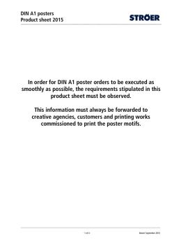 DIN A1 posters Product sheet 2015