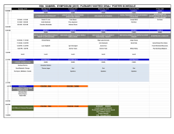55th SANIBEL SYMPOSIUM (2015) PLENARY/ INVITED/ ORAL
