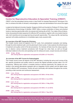 2015 course schedule poster Jan - Apr 2015 - CREST
